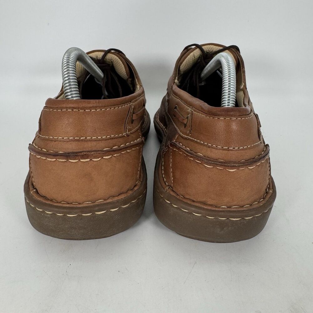 Hunter's Bay Leather Deck Shoe Men's 10.5 Brown Lace up Slip Resistant Boat Shoe - Picture 4 of 10